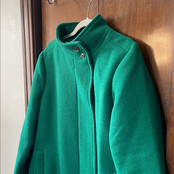 J. Crew Green Women's Coat - Picture 4 of 8